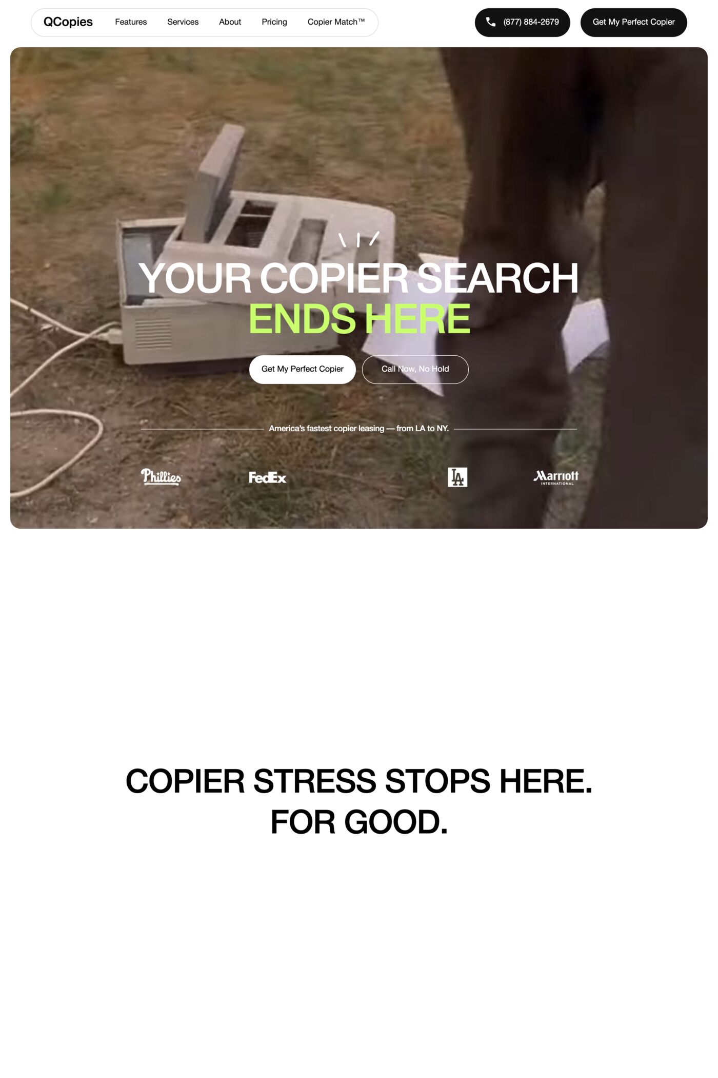 Quick Copies website screenshot