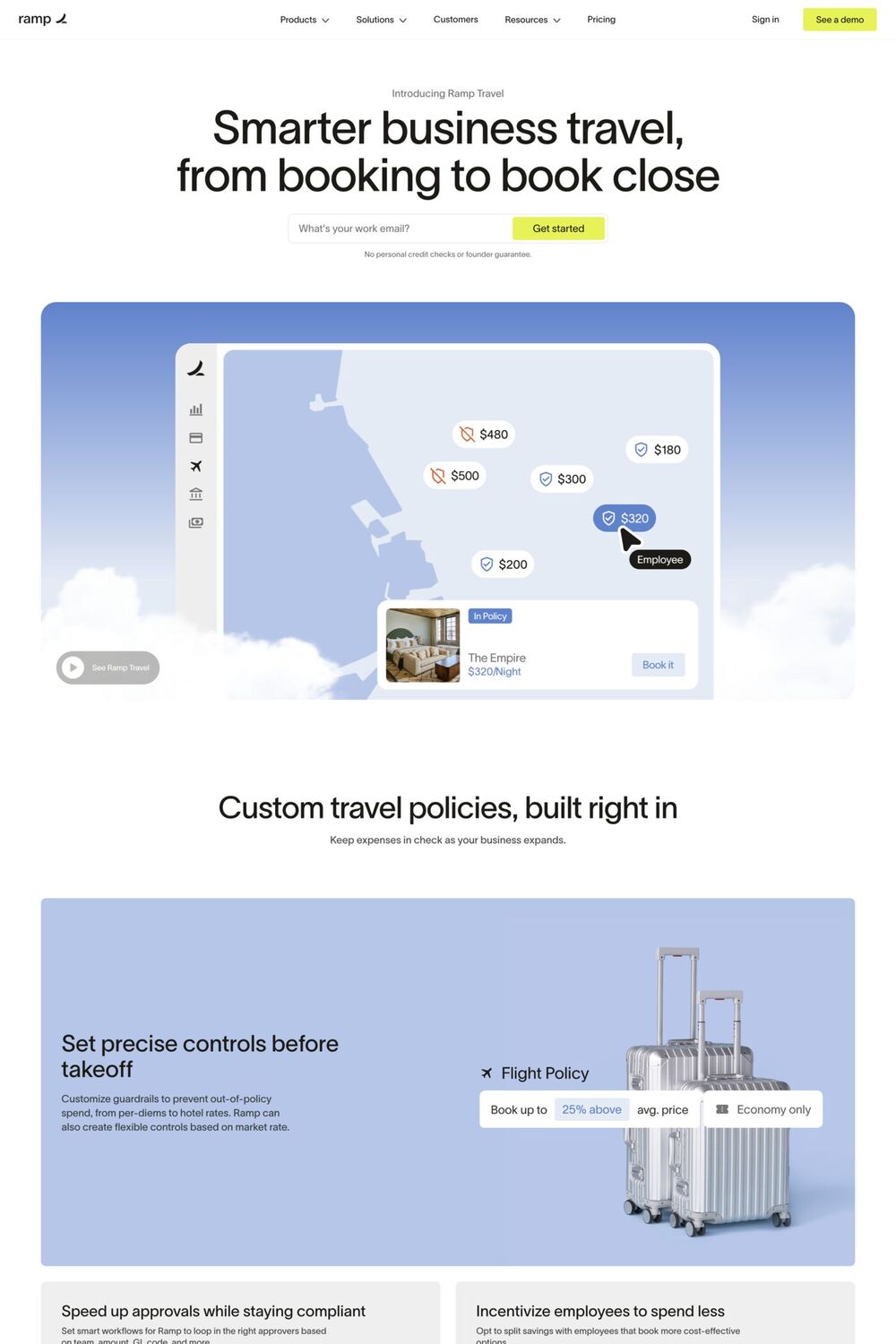 Ramp Travel website screenshot