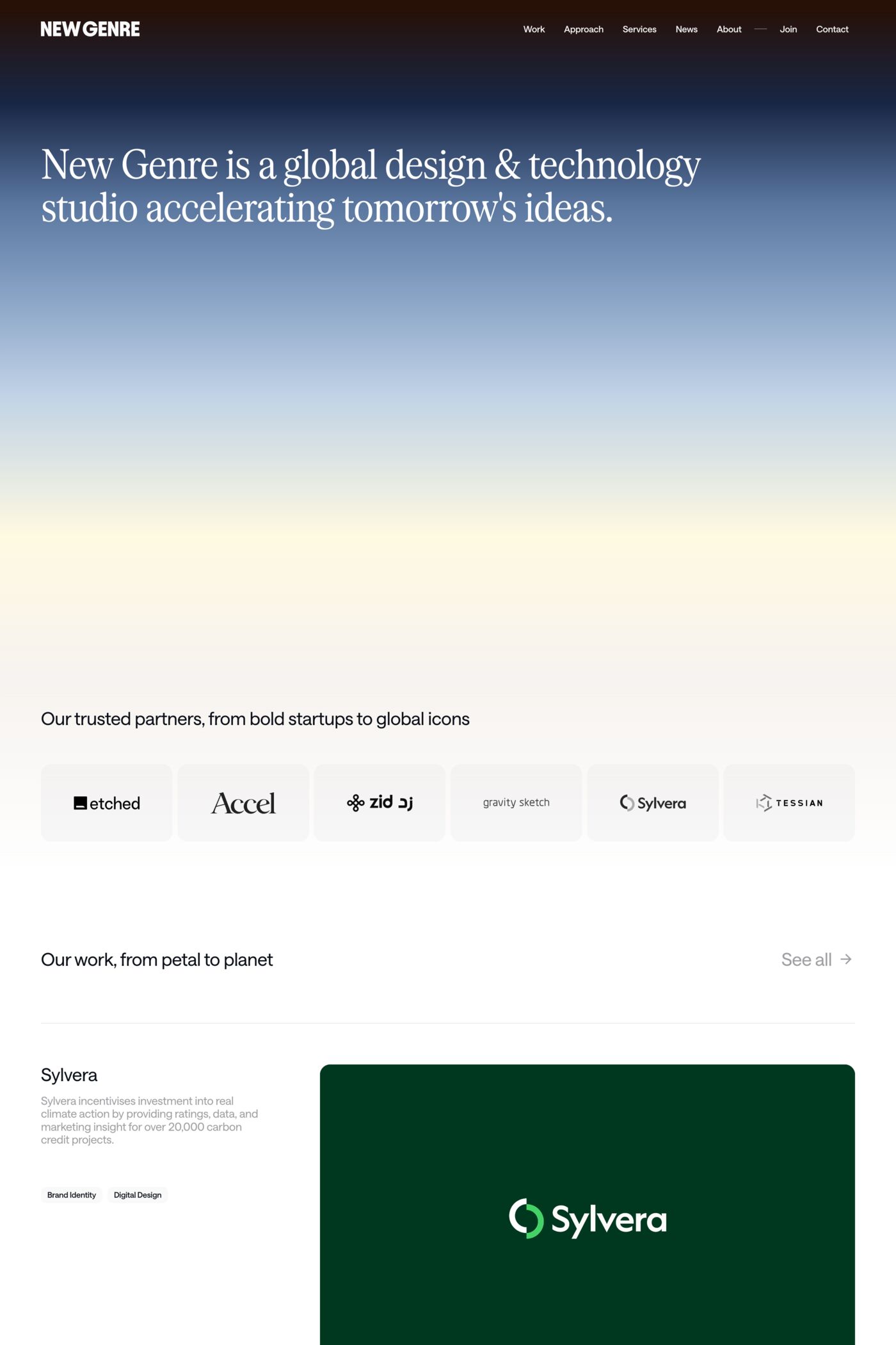 New Genre website screenshot