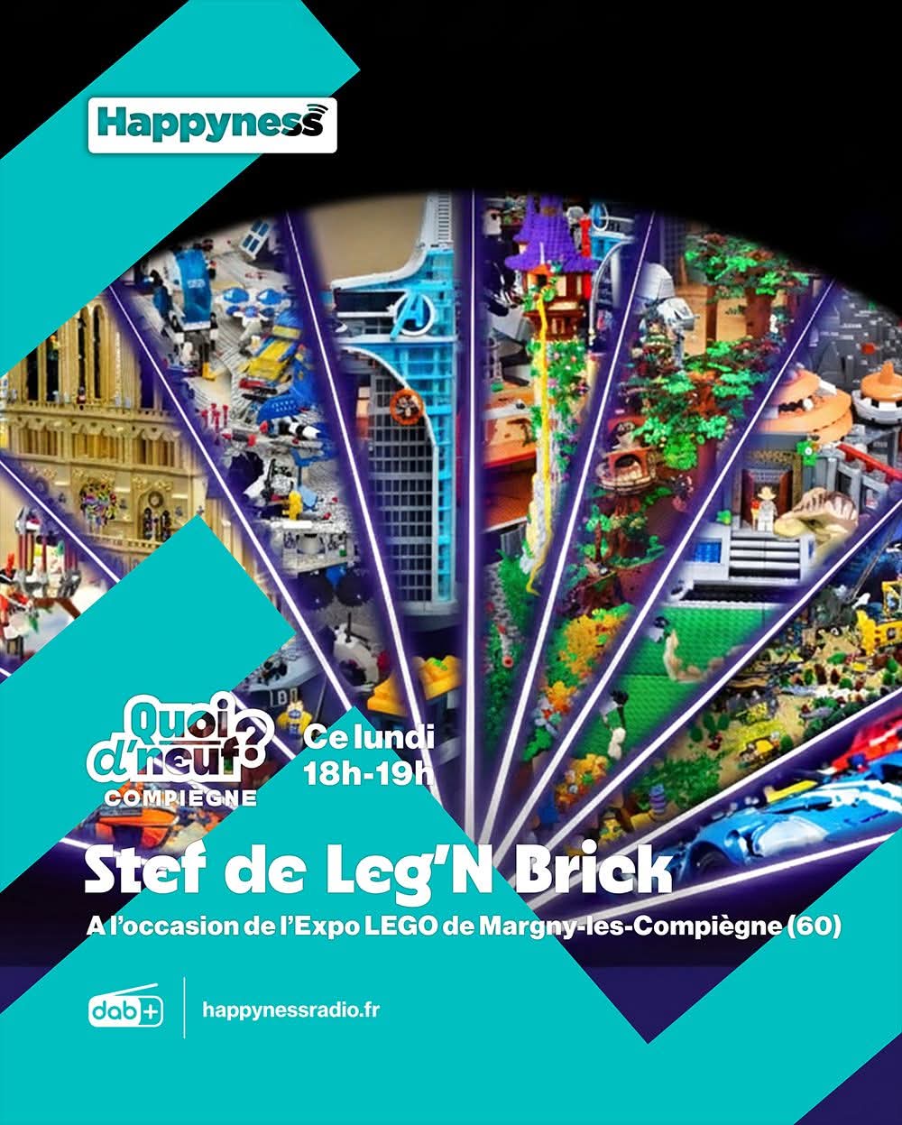 Quoi d’neuf Compiègne reçoit l’association Leg n’Brick ce lundi sur Happyness, votre radio locale