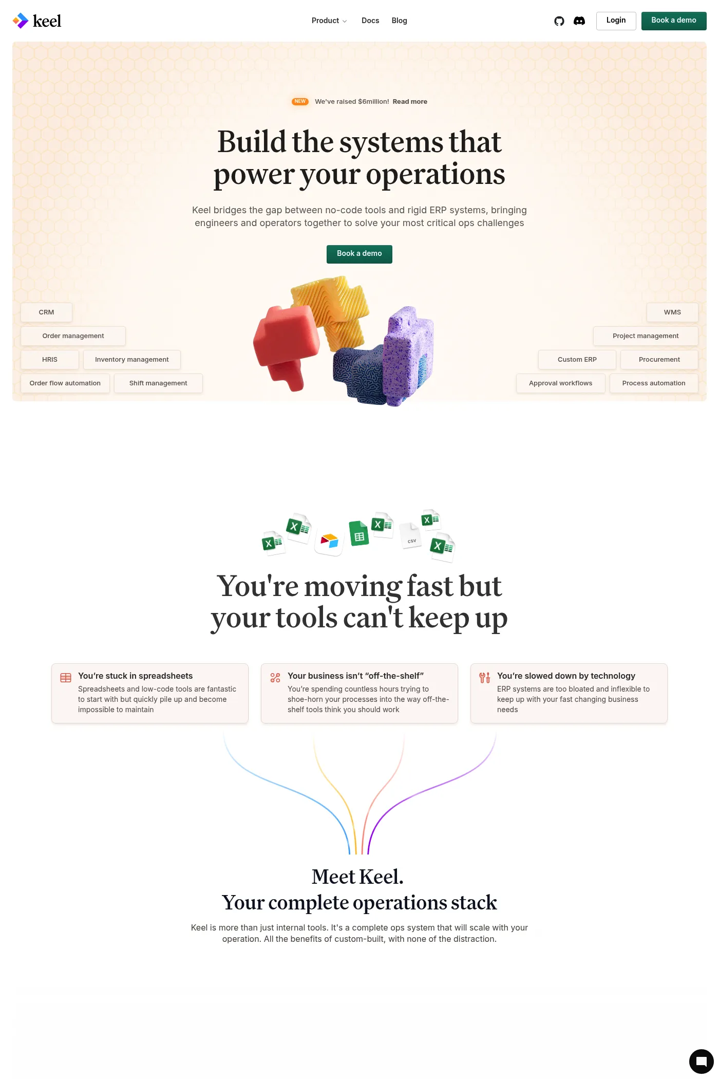 Keel website screenshot