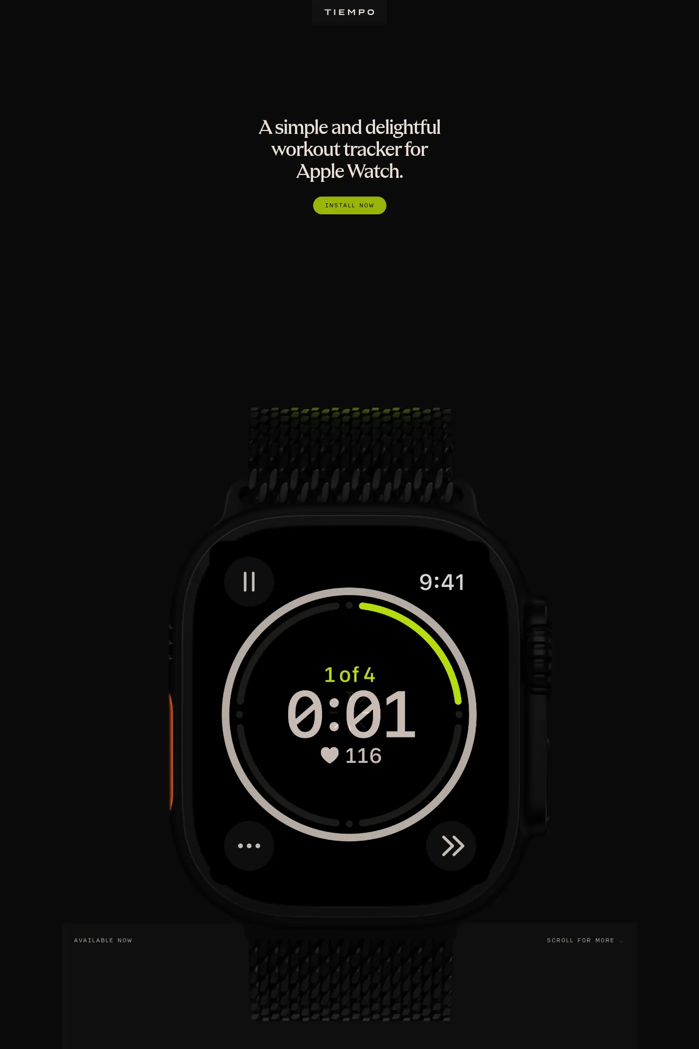 Tiempo website screenshot