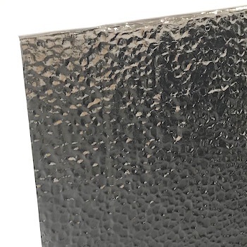 STYROFOAM WITH ONE SIDE STIPPLED SILVER - 4'X4' - 1