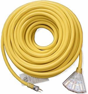 100' EXTENSION CORD/3 OUTLET FANTAIL/15AMP/12GUAGE