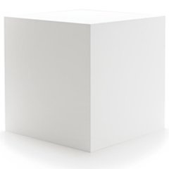 WHITE POSING CUBE #6 - LARGE RECTANGLE