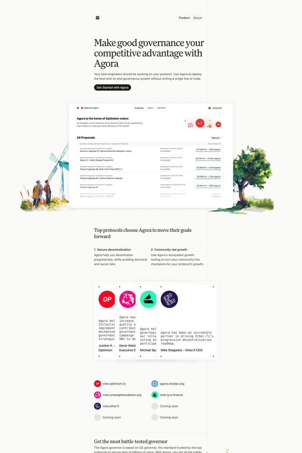 Agora website screenshot