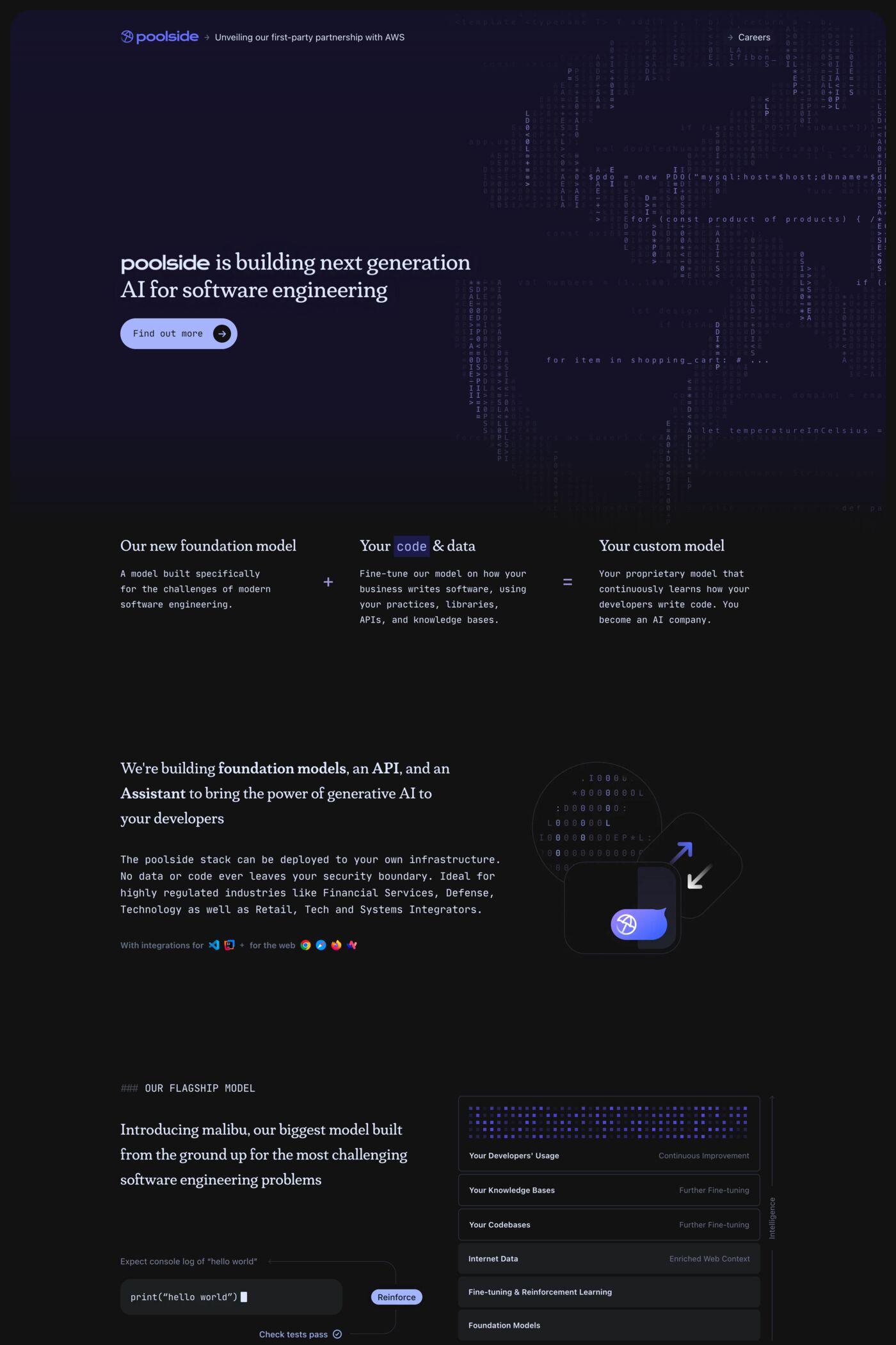 Poolside website screenshot