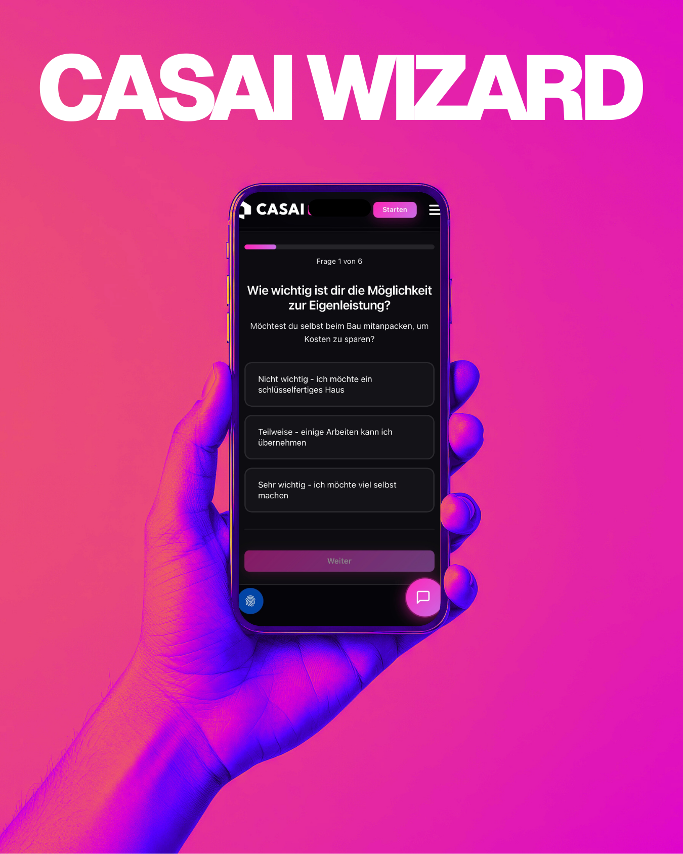 Der CASAI Wizard – finde den Baupartner, der wirklich zu dir passt