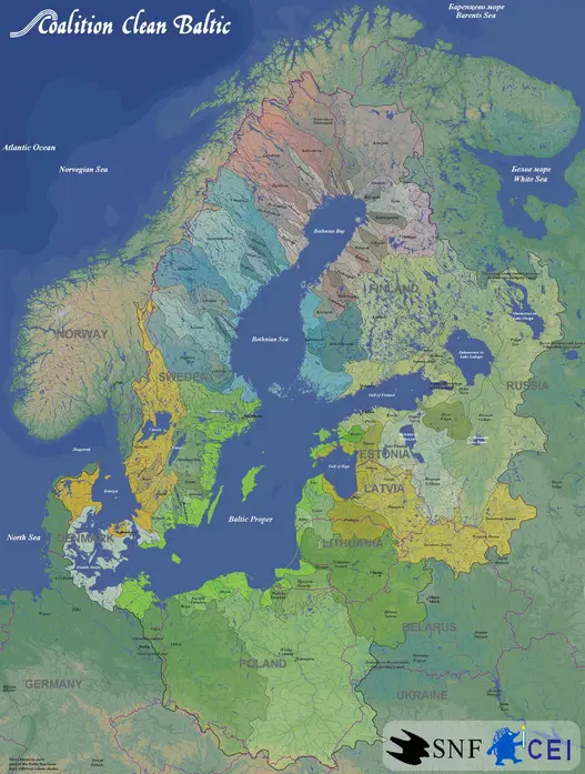 Map of the Baltic Sea River Basin