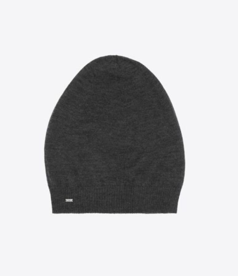Saint Laurent Charcoal Cashmere Beanie