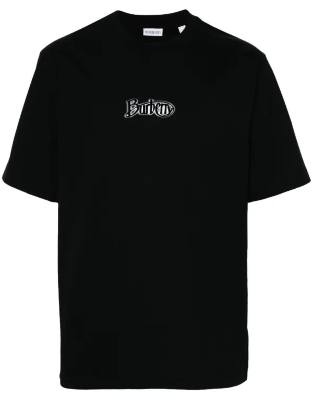 Burberry Women’s Coal Velvet Logo T-Shirt