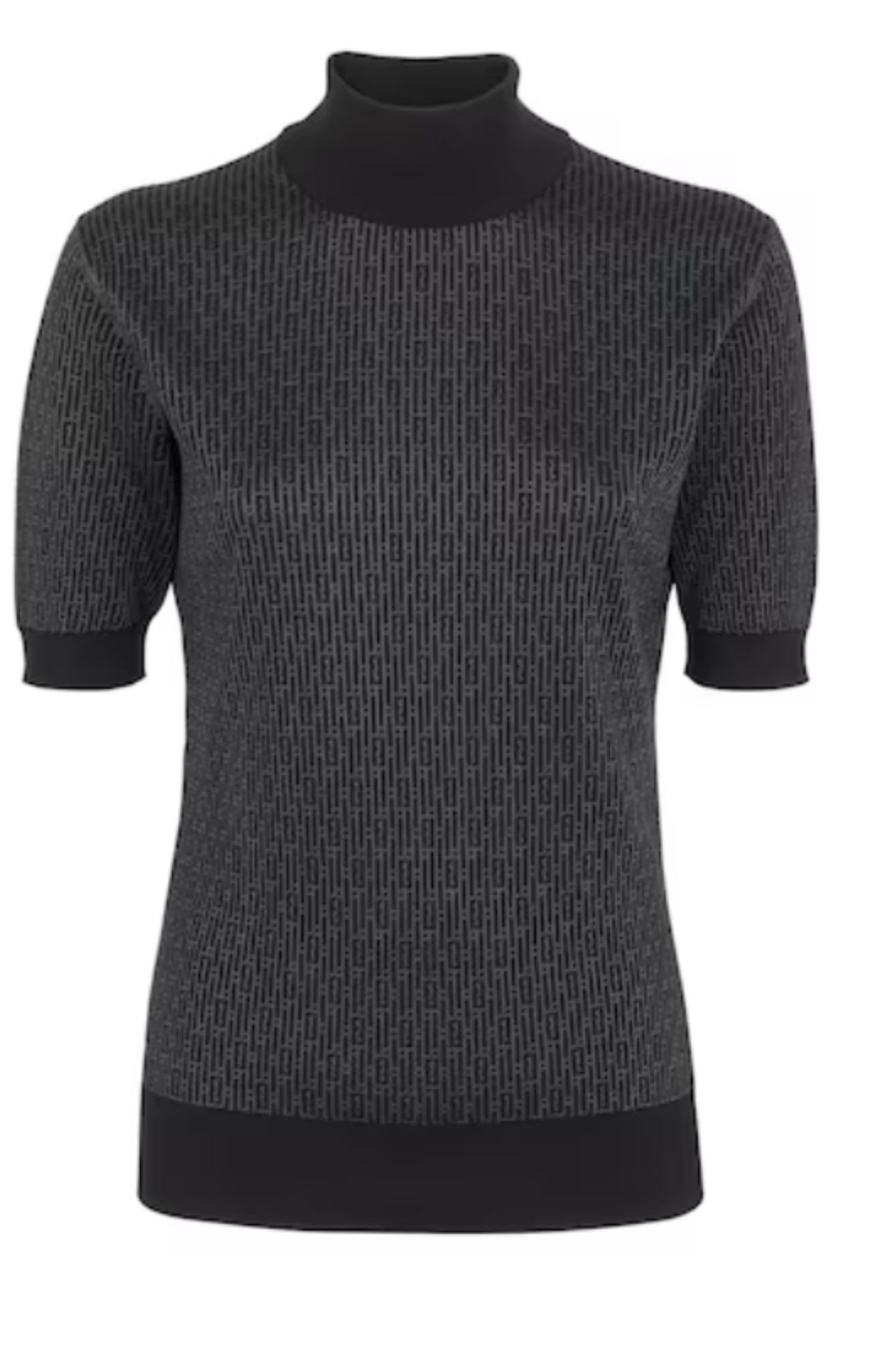 Fendi Women’s FF Monogram Turtleneck Top – Black