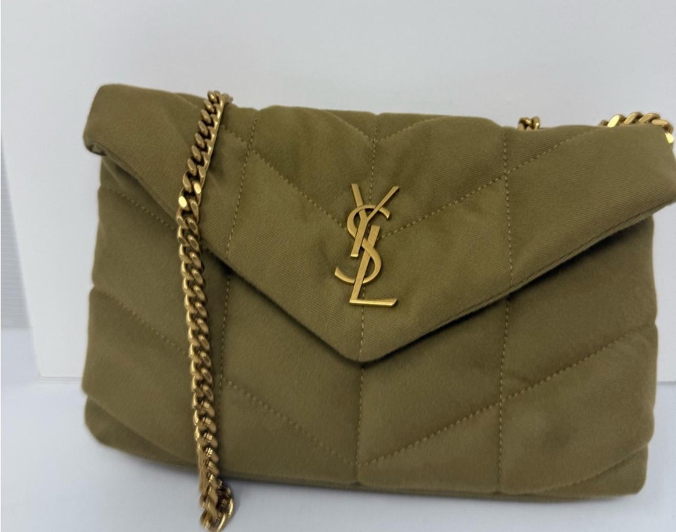 Saint Laurent Toy Lou Envelope Chain Bag – Olive Green
