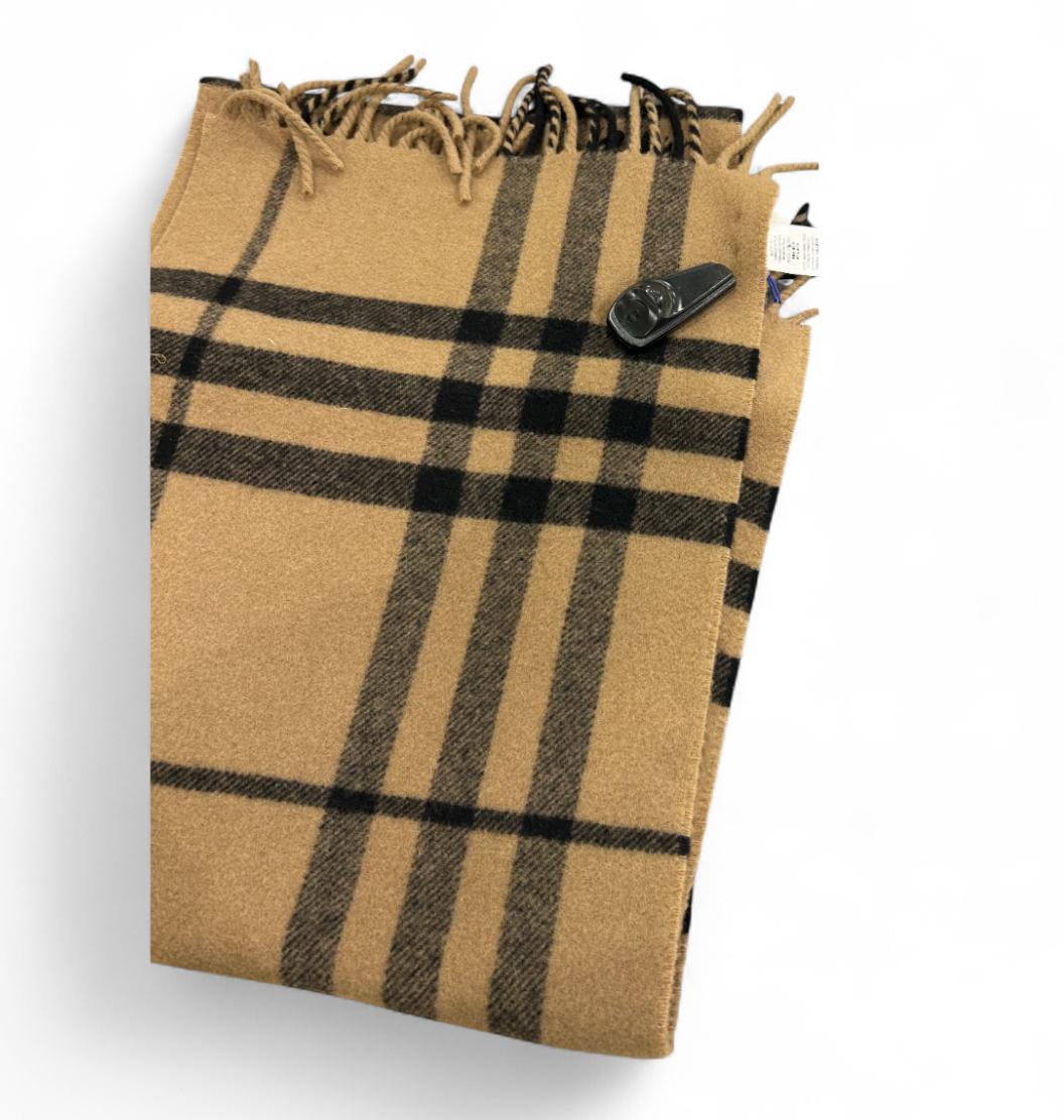Burberry Icon Check Scarf – Camel Beige