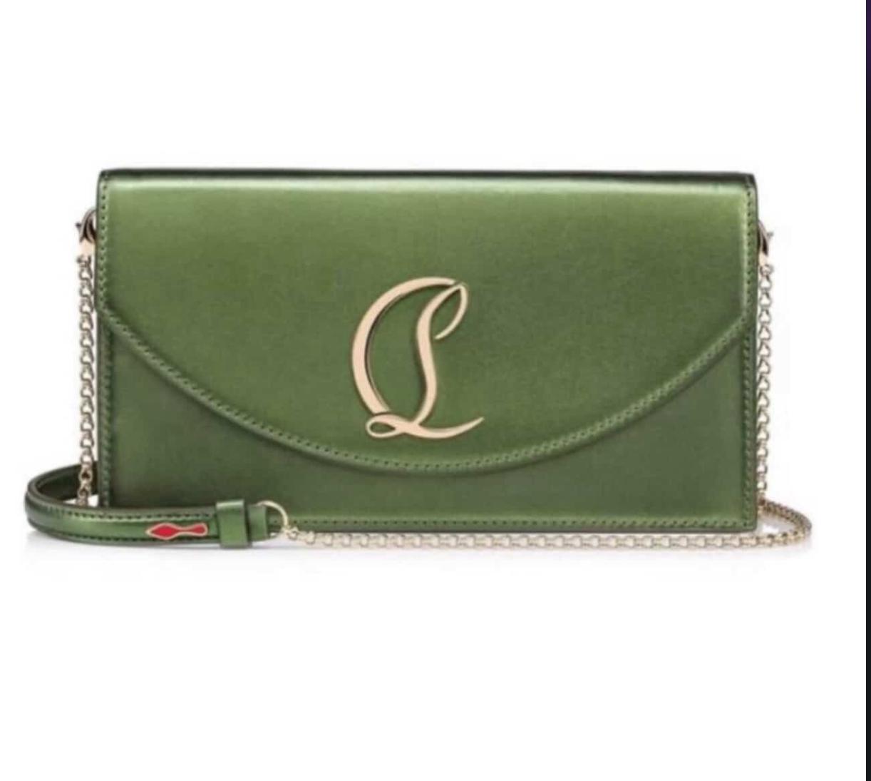 Louboutin Loubi54 Leather Chain Bag – Green