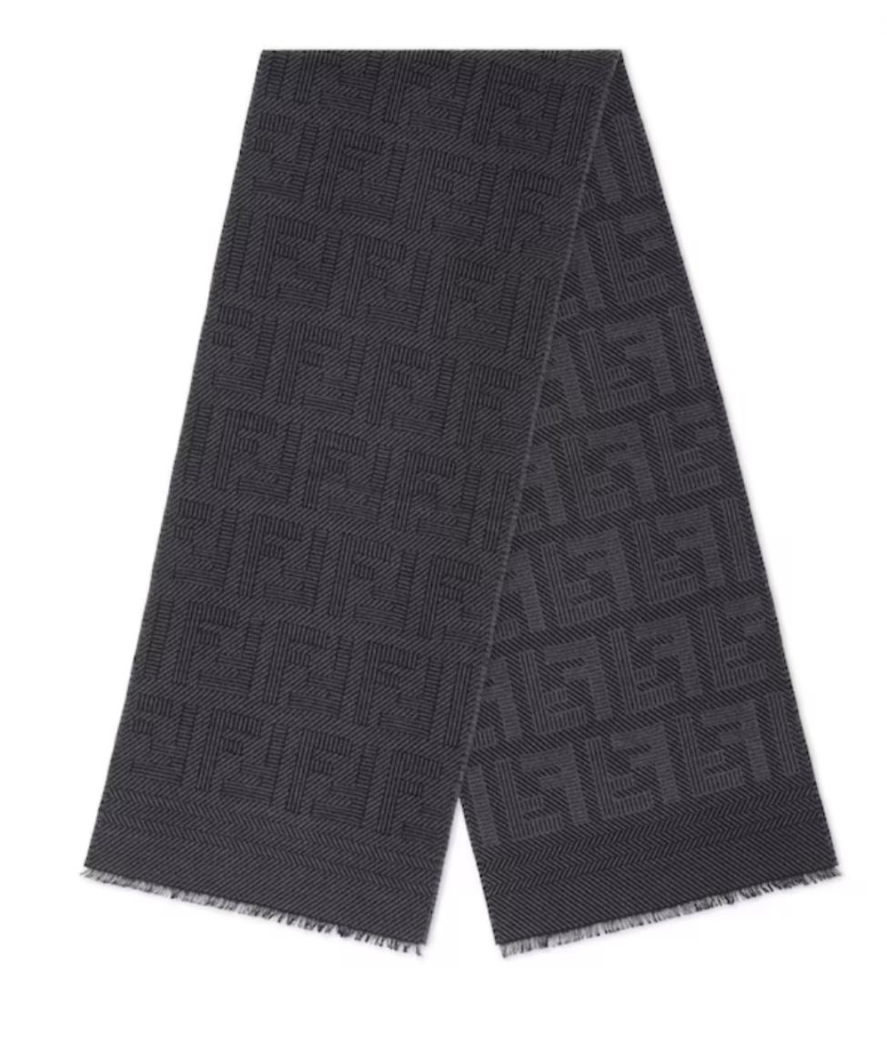 Fendi Monogram Scarf – Dark Grey