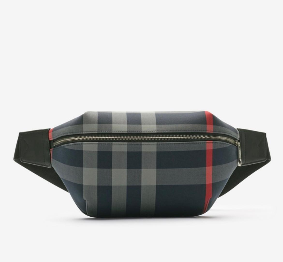 Burberry Check Belt Bag – Navy