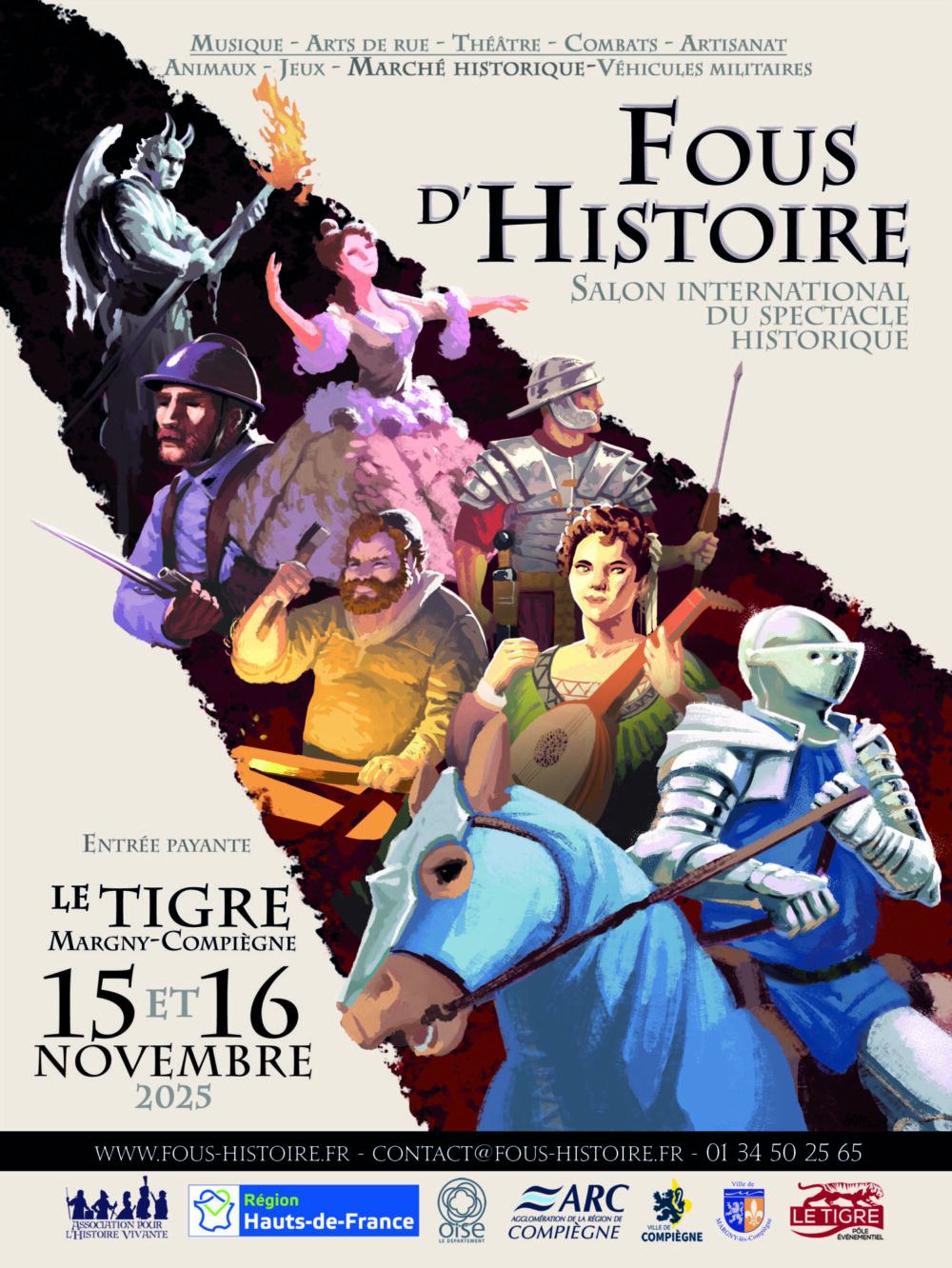 Fous d'Histoire - Salon international du spectacle historique les 15 et 16 novembre au Tigre