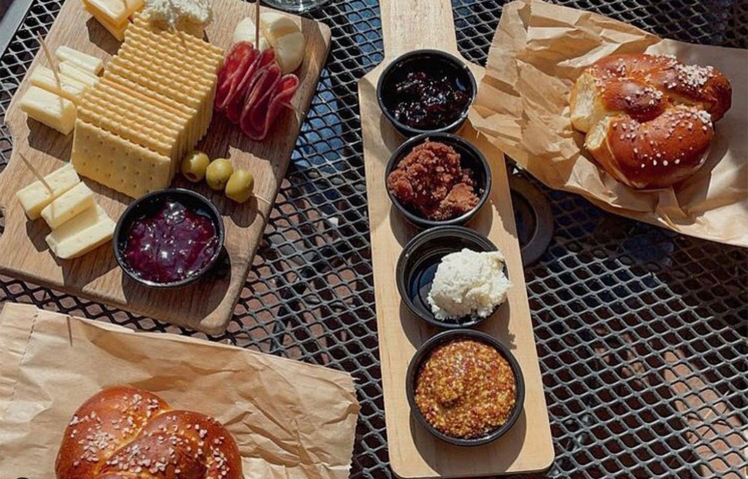 Sit back and relax with a beer and pretzel on the patio at G&uuml;nter Hans in Columbia, MO.