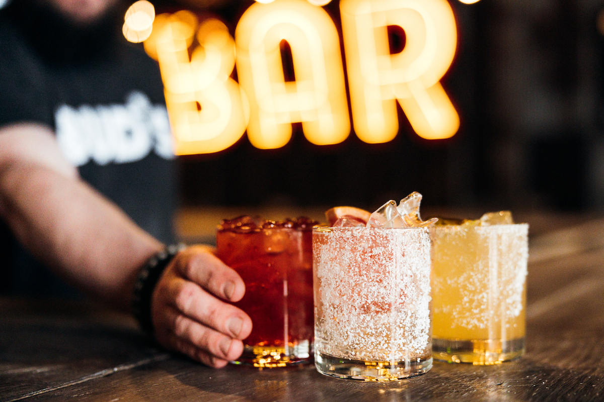 Cocktails at Bud's BBQ in Columbia, MO.