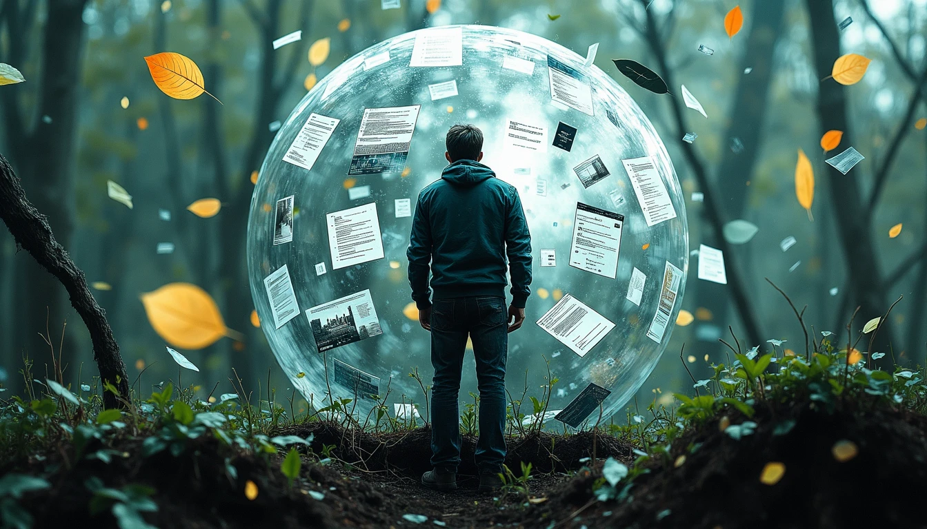 Director navigating intricate AI-powered creative landscape