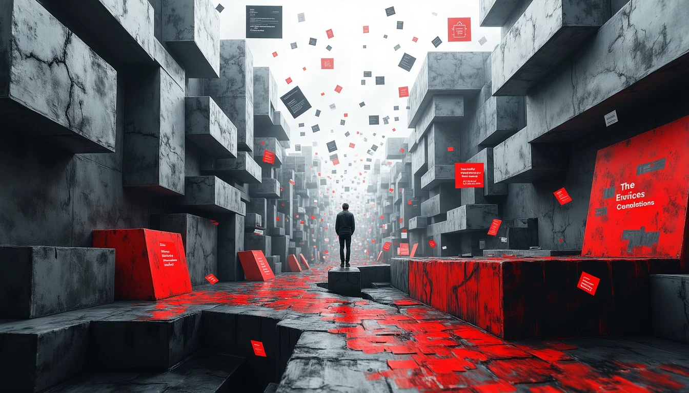 Individual navigating complex ethical decision landscape with confidence