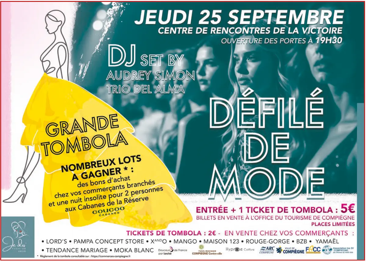 Compiègne : un défilé de mode chic et festif au Centre de Rencontres de la Victoire