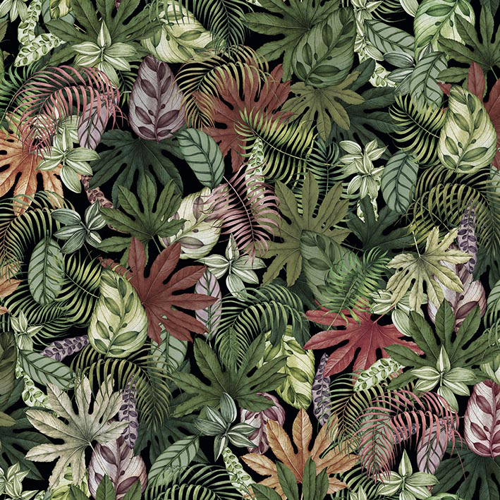 LEAVES GREENS VEGGFÓÐUR