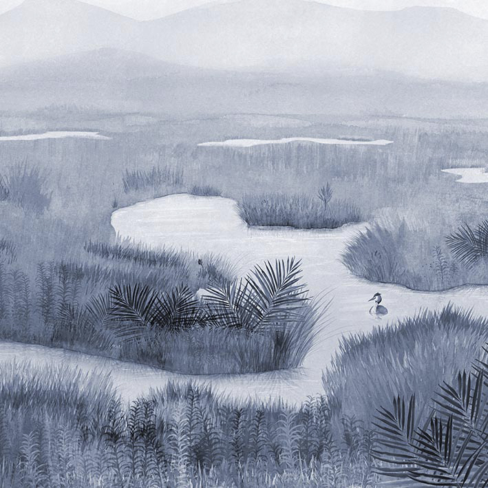 LAGOON BLUE VEGGFÓÐUR