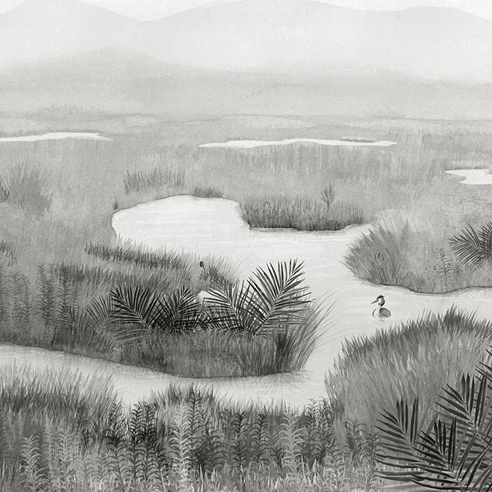 LAGOON BLACK VEGGFÓÐUR