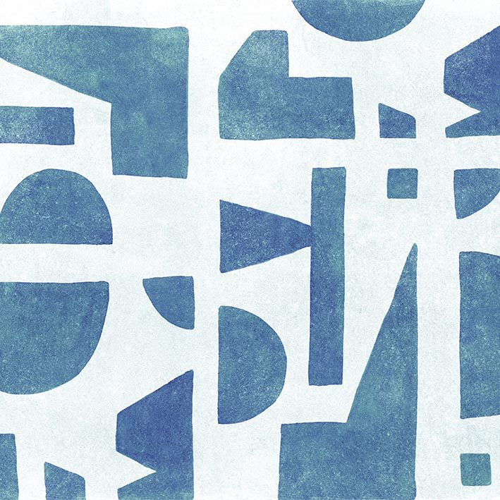 ABSTRACT BLUE VEGGFÓÐUR