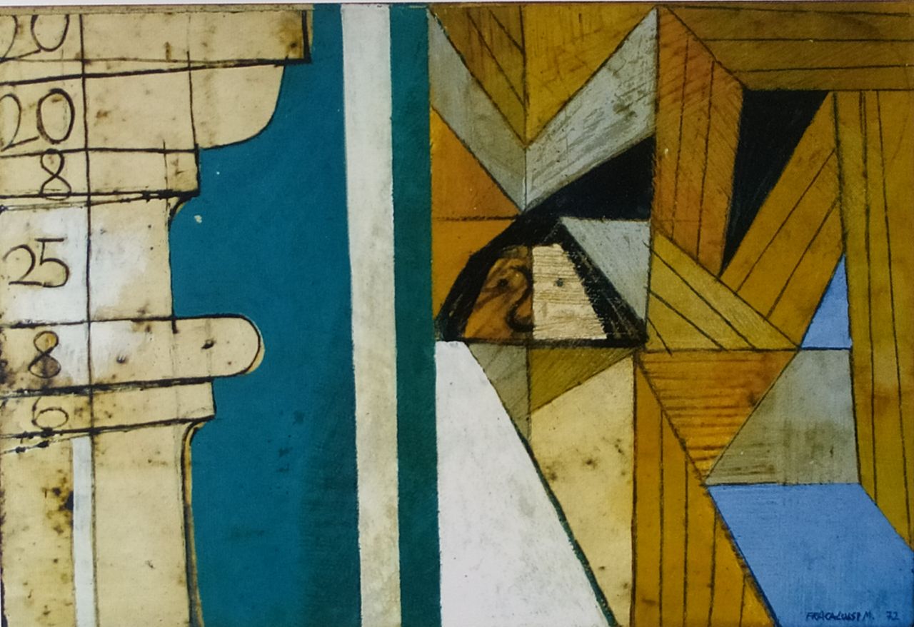 tempera intitolato Ricerca di Mariano Fracalossi