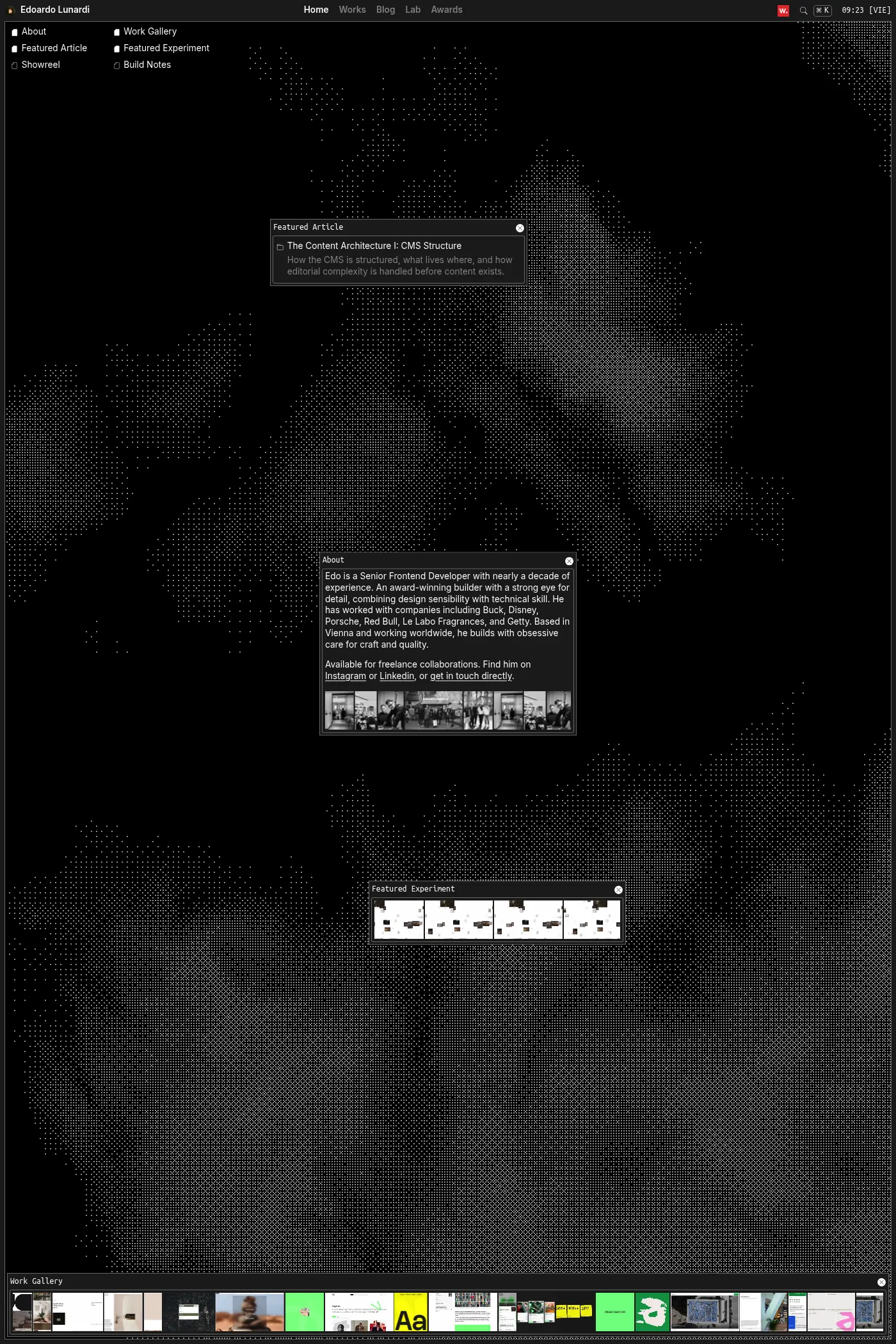 Edoardo Lunardi website screenshot