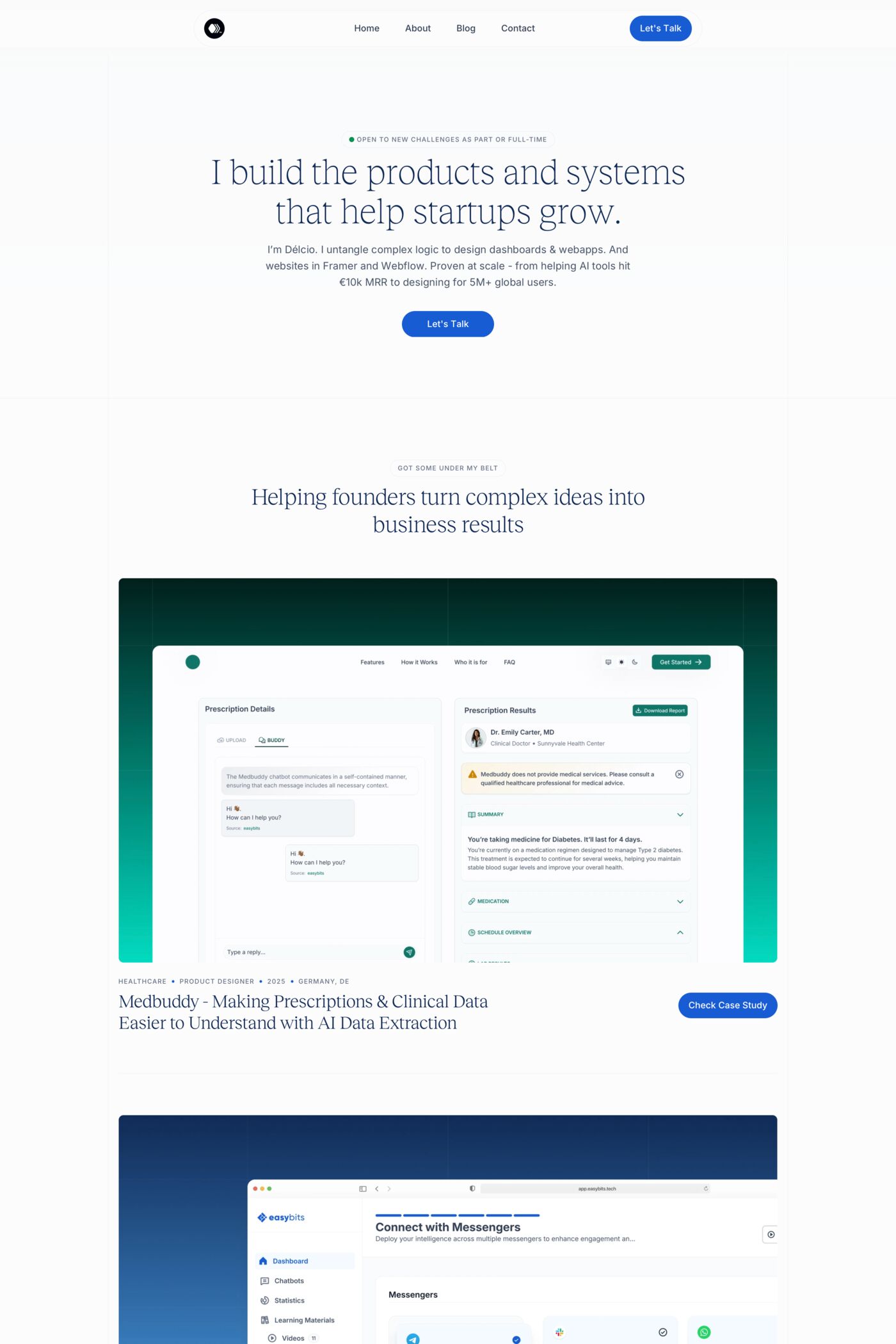 Delcio Designs website screenshot