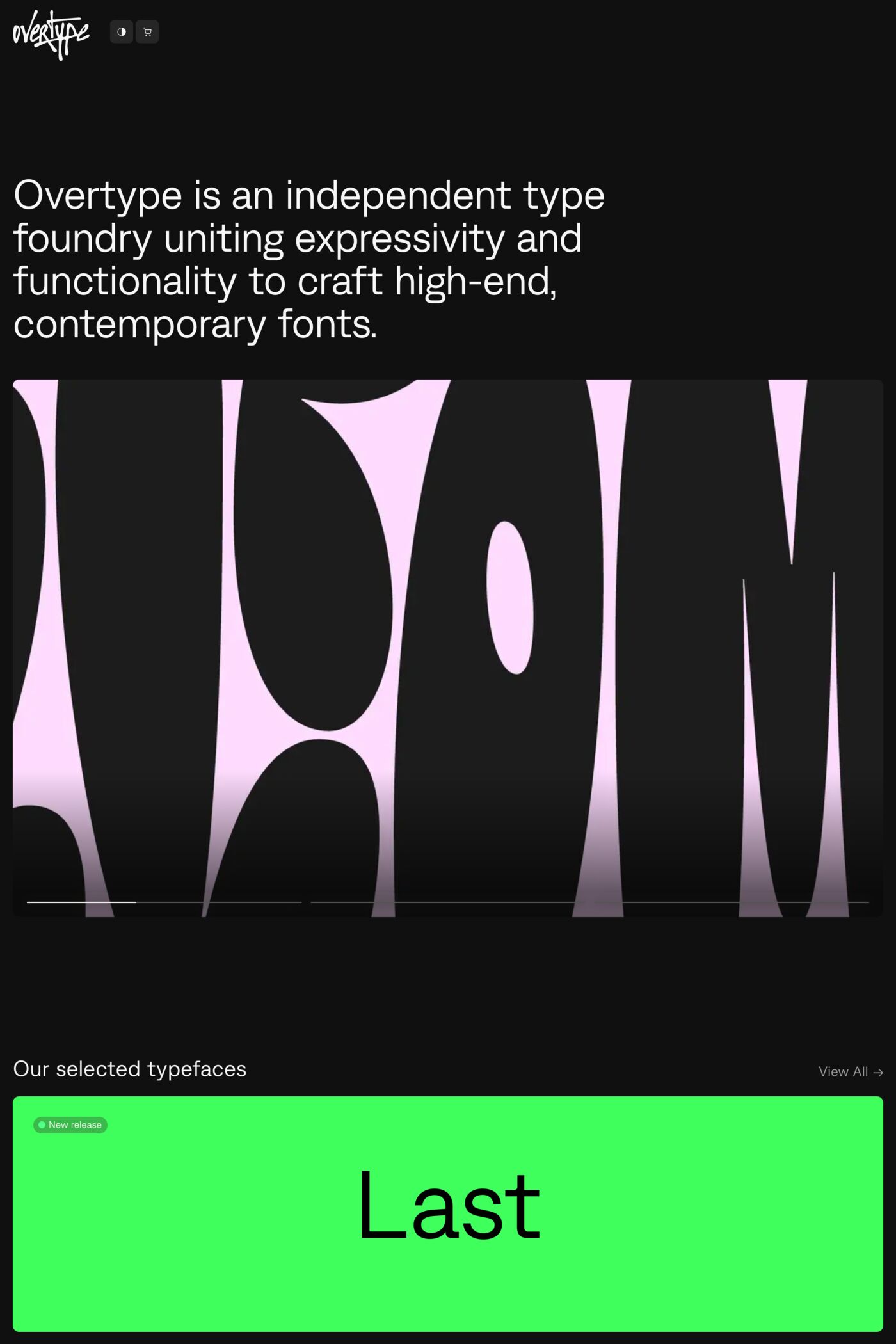 Overtype website screenshot