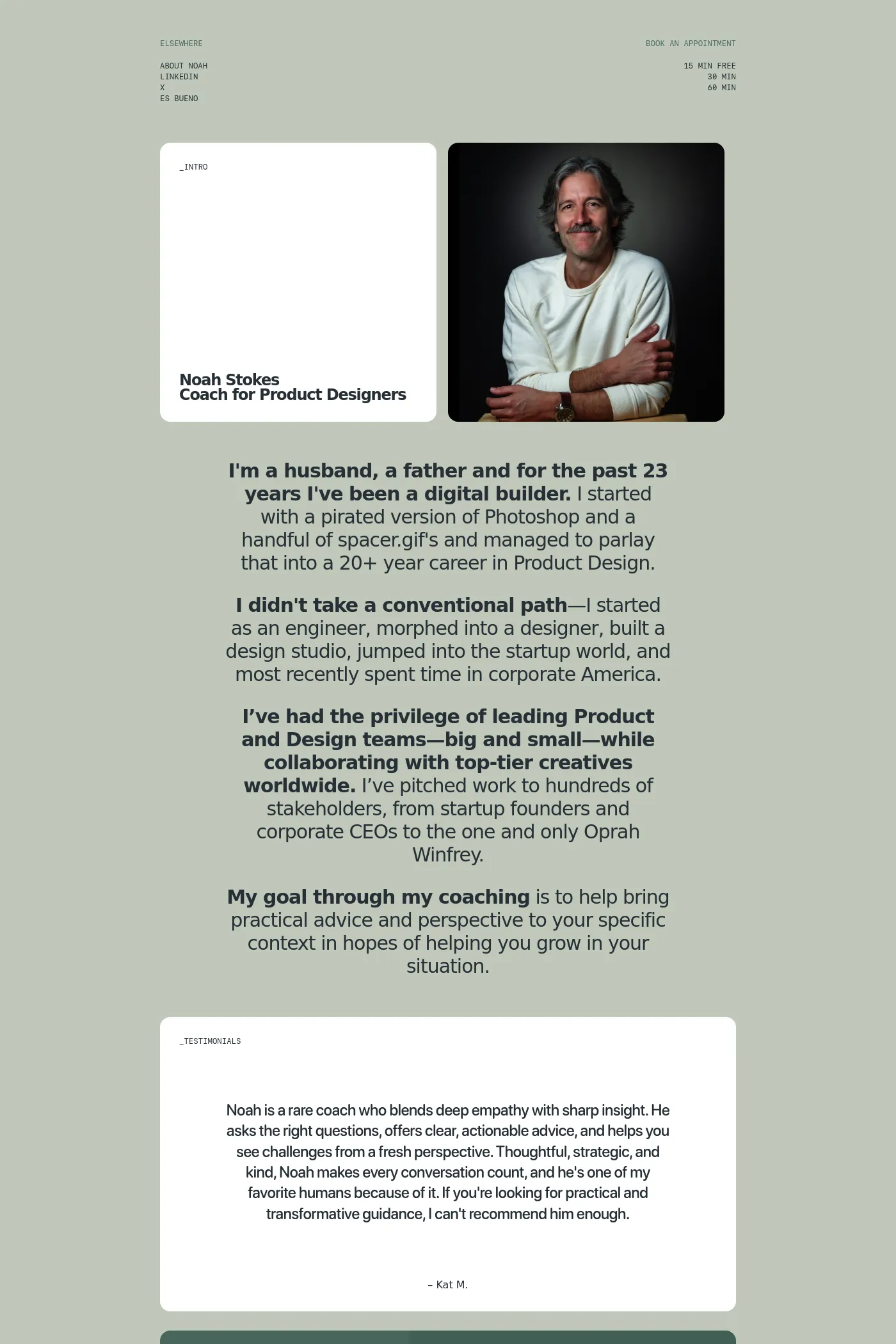 Noah Stokes website screenshot