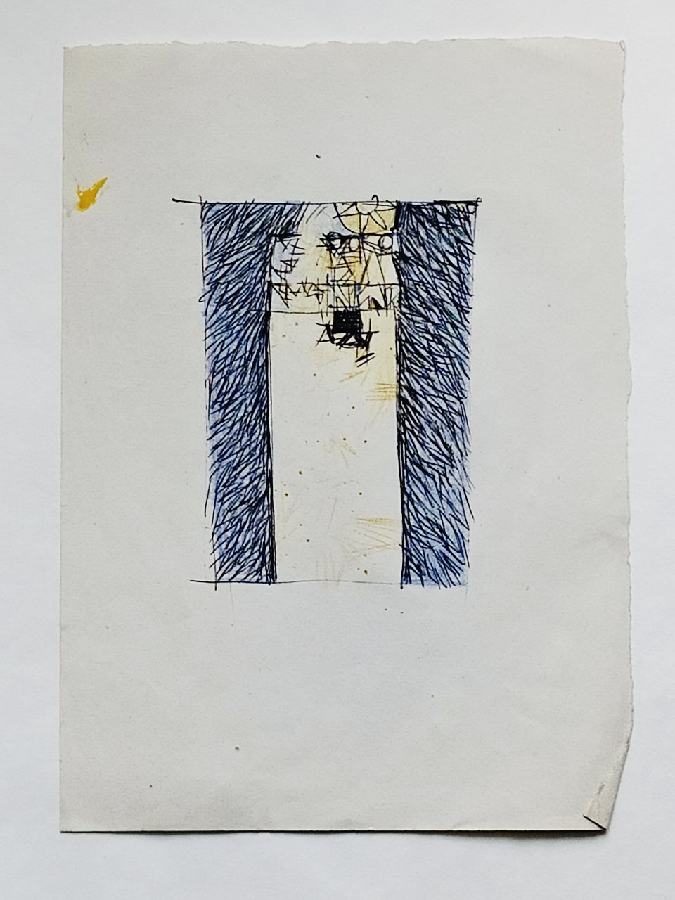 schizzo a biro di Mariano Fracalossi