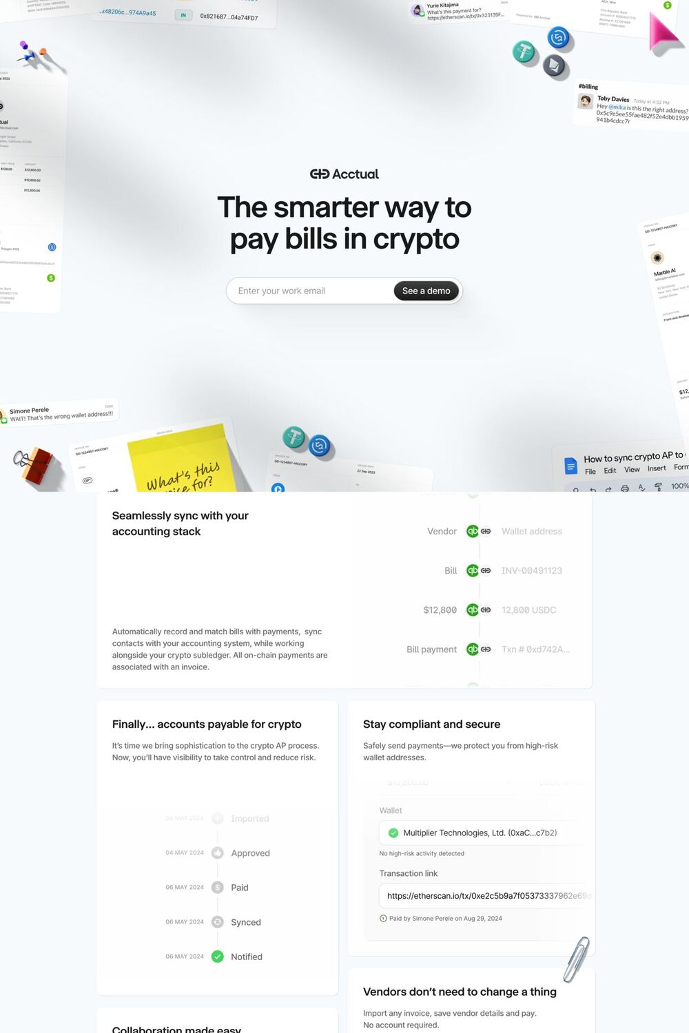 Acctual website screenshot