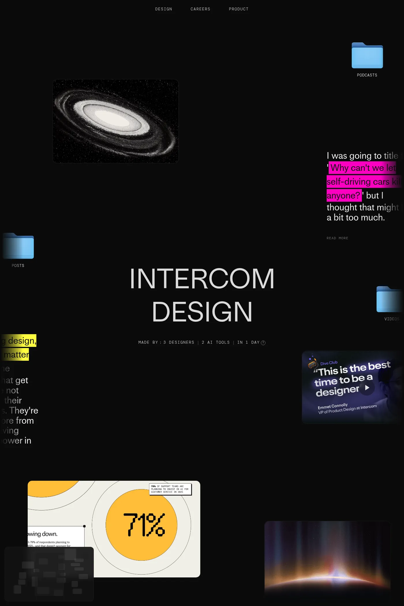 Intercom Design website screenshot