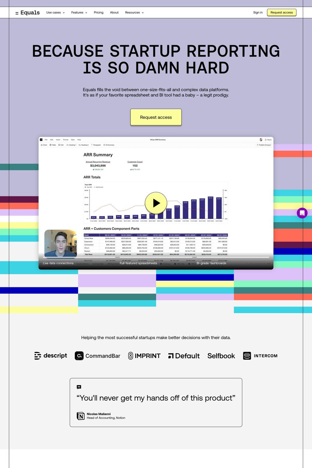Equals website screenshot
