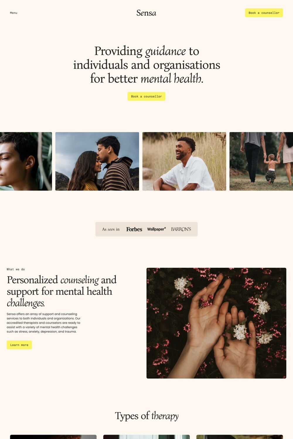 Sensa template screenshot