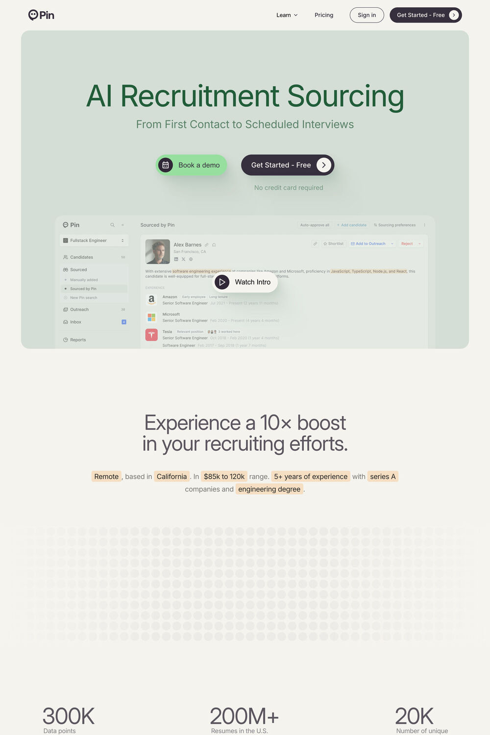 Pin website screenshot