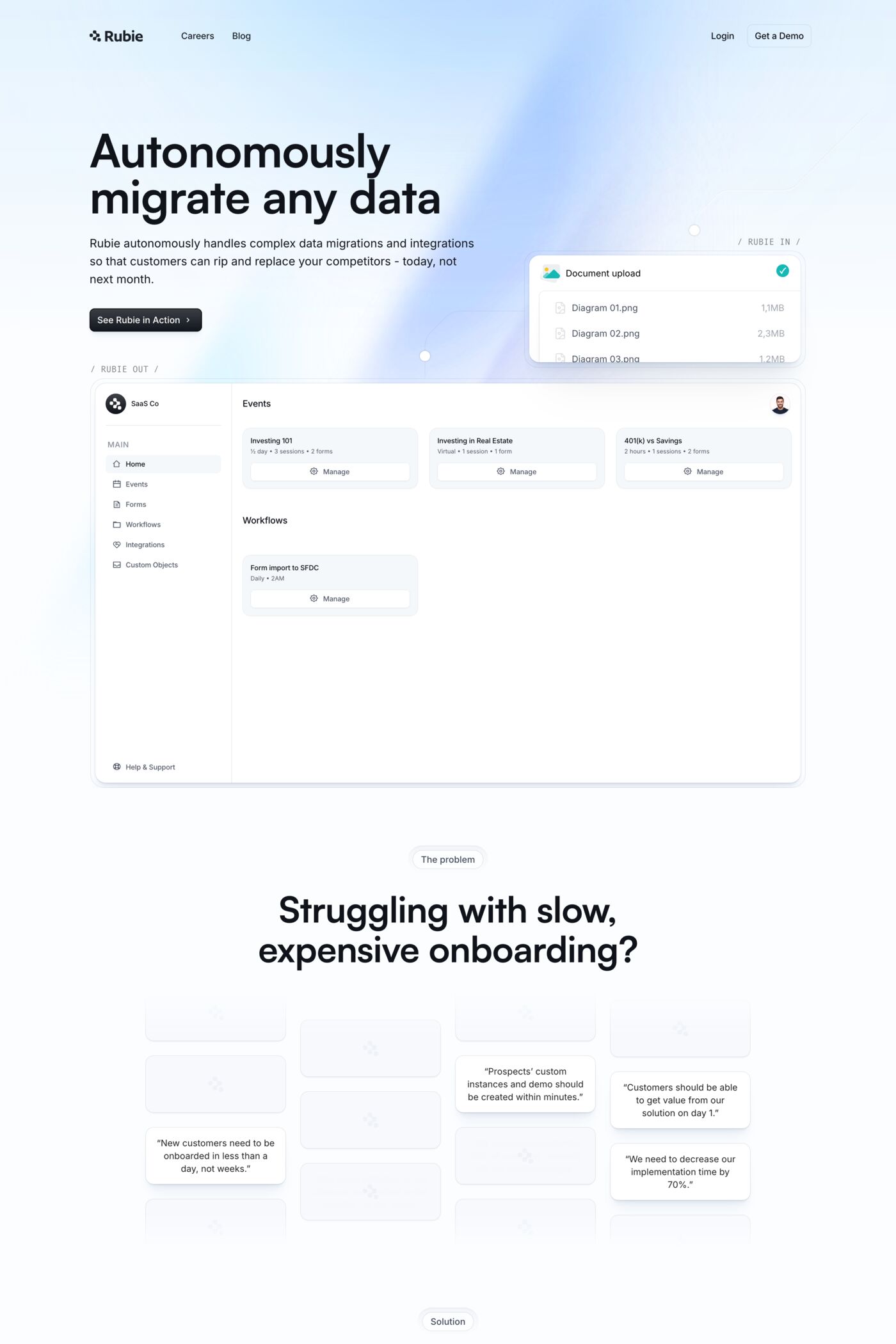 Rubie website screenshot