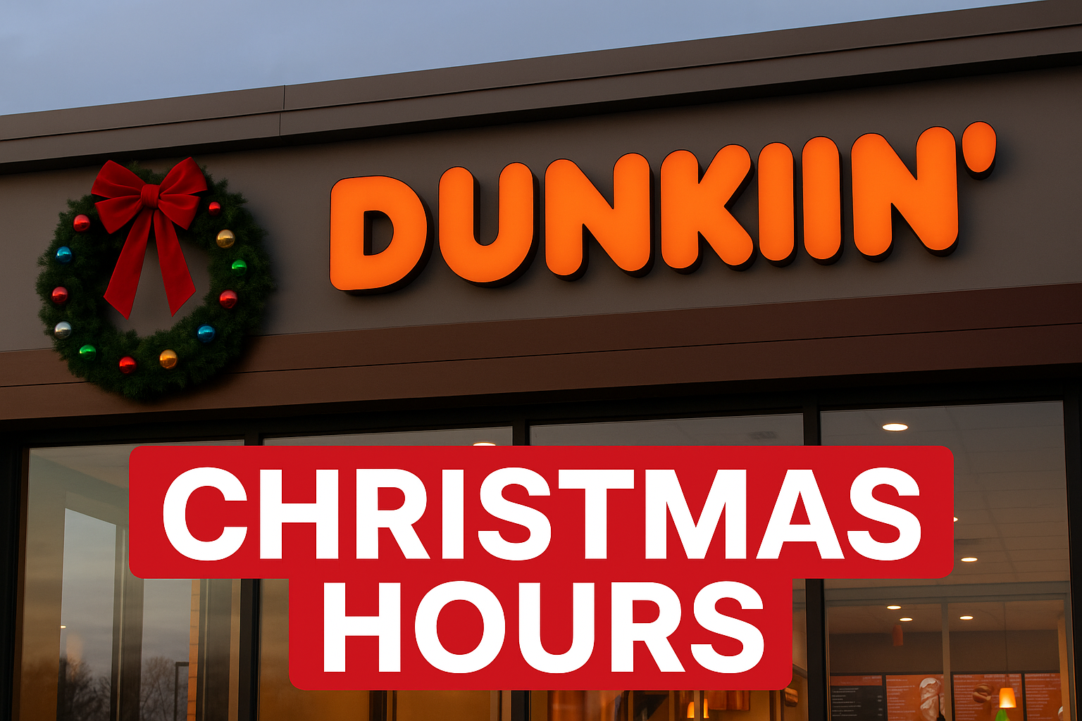 dunkin christmas hours