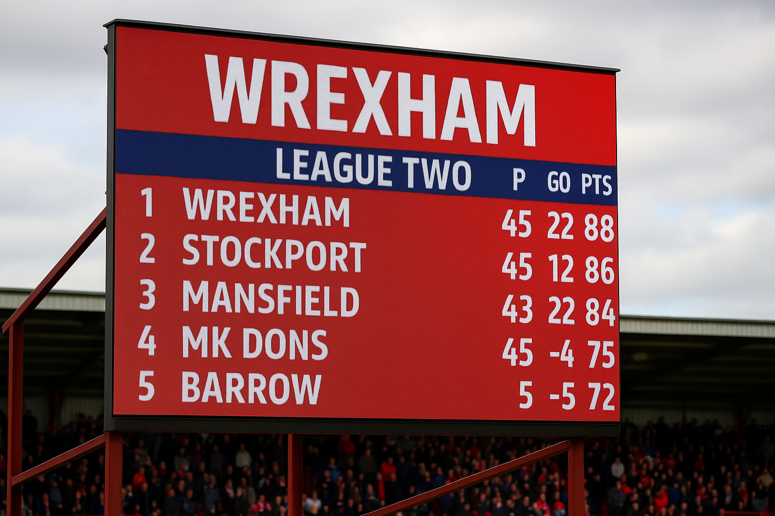 wrexham standings