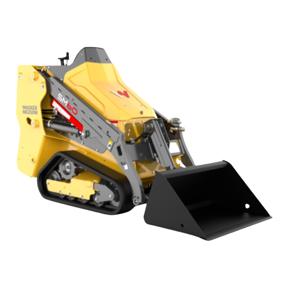The Wacker Neuson SM60 is a compact, stand-on utility track loader engineered for efficiency in tight spaces, making it ideal for landscaping, light construction, and DIY projects. Its narrow 35.5-inch width and 7.1-inch-wide tracks allow it to navigate through gates and doorways with ease.