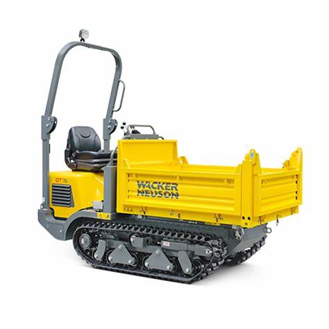 The Wacker Neuson DT15 is a robust, track-driven dumper designed for efficient material transport across challenging terrains such as gravel, sand, muddy, or steep ground conditions. Its compact design and versatile features make it ideal for construction sites, landscaping projects, and urban environments.