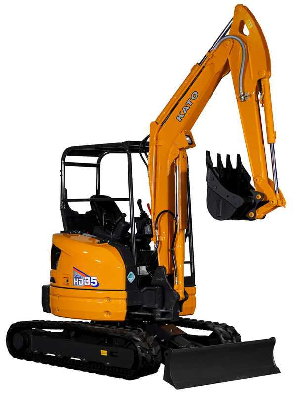 The Kato HD35V5 is a 3.5-ton zero tail swing mini excavator engineered for versatility, power, and operator comfort. Its compact design makes it ideal for urban construction, landscaping, and utility projects.