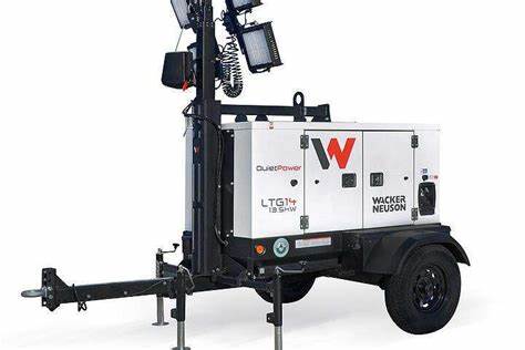 The Wacker Neuson LTG14 LED Light Tower is a heavy-duty, towable lighting solution engineered for demanding applications in construction, mining, emergency response, and remote job sites. It combines high-output LED illumination with robust power generation and user-friendly features, ensuring reliable performance in harsh environments.