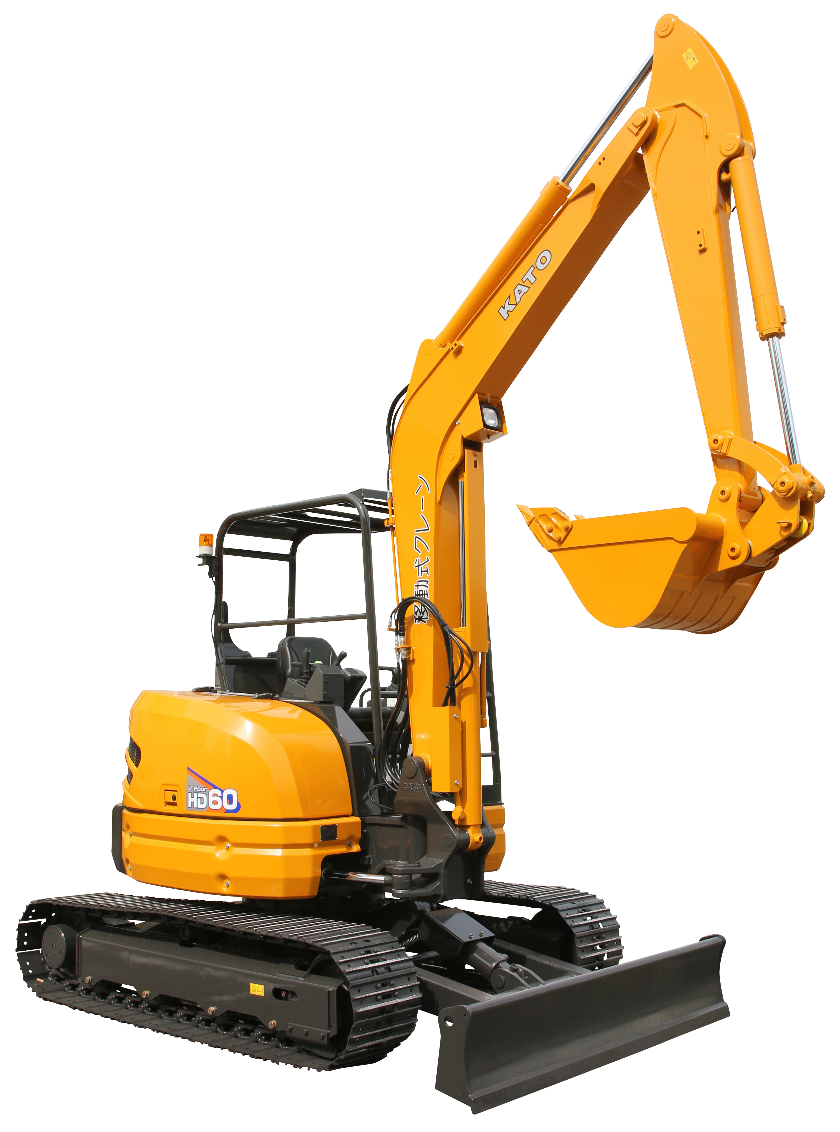 The Kato HD60V5 is a 5.6-ton zero tail swing mini excavator designed for powerful performance and versatility in confined spaces. Its compact design makes it ideal for urban construction, landscaping, and utility projects.